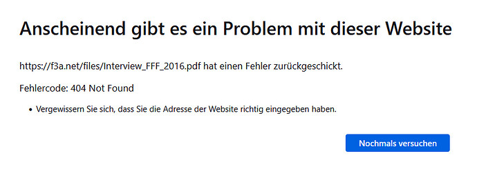 Fehlermeldung